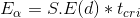 E_{\alpha } = S.E(d)*t_{cri}