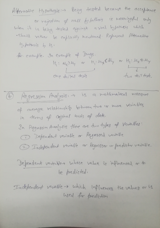 Alternative Hypothesis in Being tested because the acceptance or rejection of hull hy hothesis is meaningful only it is being