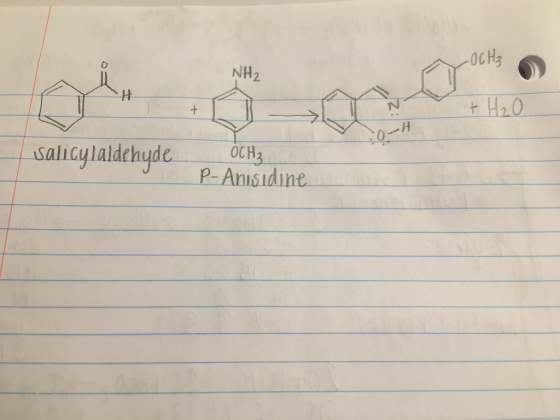 LOCH₃ salicylaldehyde осна P-Anisidine