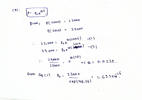(3). at P: Poe 23 000 given, PL 2000) PC 2010) 29000 tu) 9(2000) .. 23,000 - Poe 2010 29,000 - Poe9C 2470) 29000 e a(10) 2) a