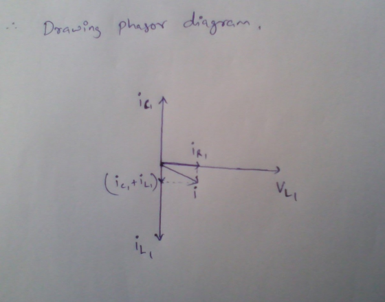 Drawing phasor diagram,
