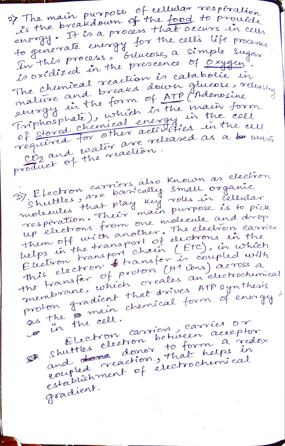 esperation to provide curs en cells ls life processes imple sugar in the preso is oxidized tion is catabolie ir be 27. The m
