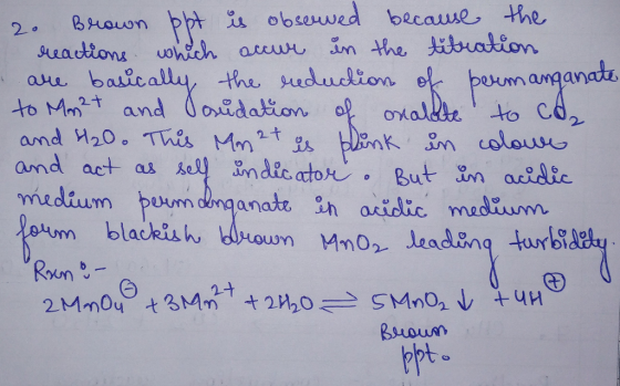 Buown ppt obsewed because the seactions uohRsh accw im the tibuaion the sududion e oridaion a oxaldhe to cd, 20 are parmangan