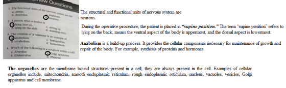 iew Questions 1. The functional units of the nervous system are the The structural and functional units of nervous system are