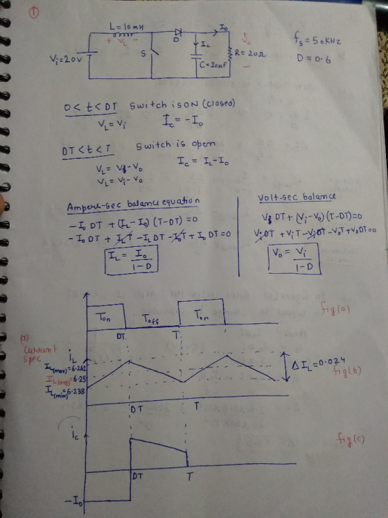 ナ S5 oKHz o <t<Df Switch İSON (closed) DTKtCT Switch is opem Volt-sec balamu Ampert-sec bal ane eqvahon I- D g (a) off DT. s