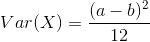 Var(x) -(a-b