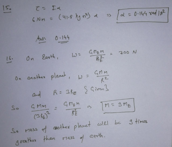 150 6NM =(41.9y na = 0.144 ad 2 d 0.144 GMEM On 2arth, 700 N On another planc GMM RR and R= 1RE Giren G MM So GMEM RE (3fe ah