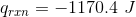 q_{rxn}=-1170.4 \ J