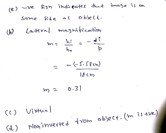 indiecites that imase is on Ve (e) obe Ct Same as Lateral masnitication (b2 P ho -S.SFen) o.3 C Uitua Non inveyted tvom objec