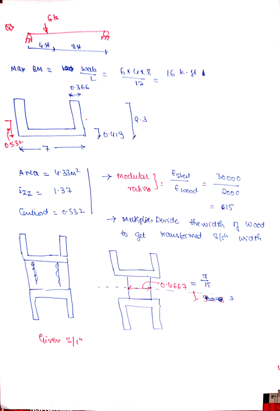 Gk SY A th May Bм 3 6x468 16k. Ha 0.366 2.3 Tourg 0332 .7 Area = 4.33m² + Modular 30000 Ested twood 12z = 1:37 rahan 2000 = 1