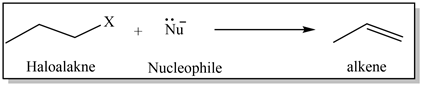 .X
Haloalakne
alkene
Nucleophile