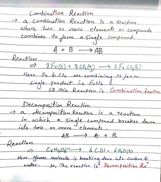 Combination Reaction a combination Reaction is a reaction. where two or more elements or compounds combines to form a single