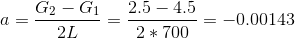 G2 - Gi 2.5 - 4.5 2 700 一0.00143
