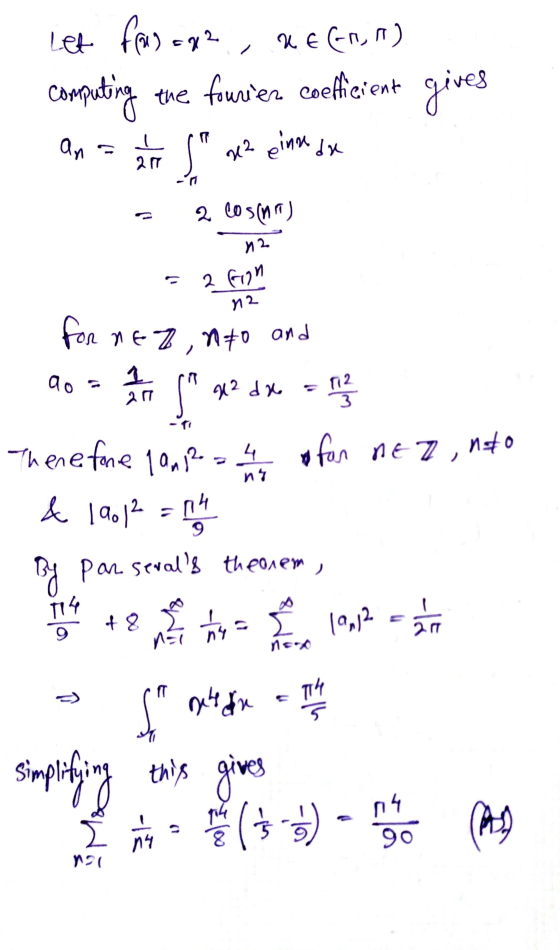 Let froid = 82, RE (MM) the fourier coefficient ge2 einndre gives an S 217 2 Cosmo) 12 2 Gion ท2 ao 1 for nez, nto and 2 dh