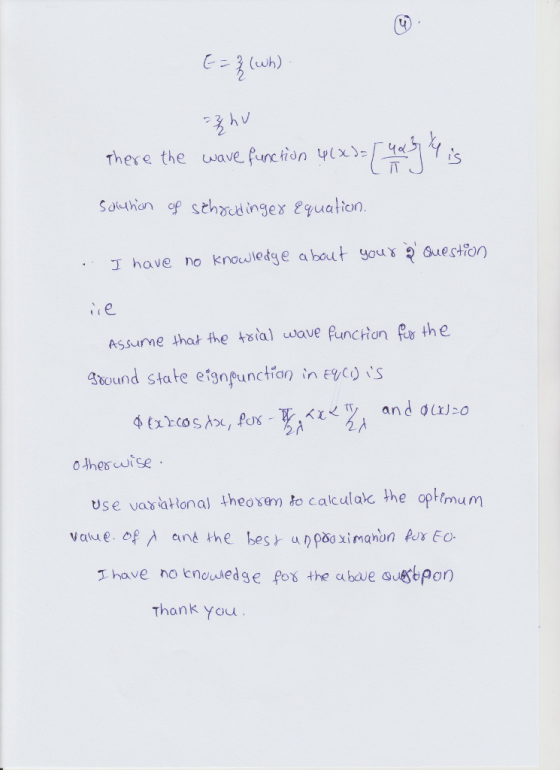 มู่ There the uavefurcionuiWs Sothon op sthsudinges equation IT I have no knowledge about ou ue stion Assume iha½the ksial wa