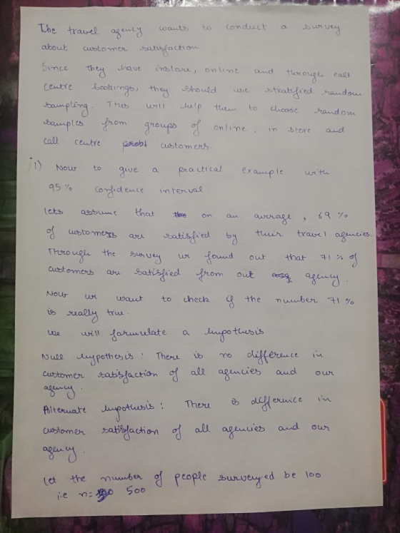 wats conduct survey have and through call The travel agency about customer satisfaction Since they instare, online Centre boo