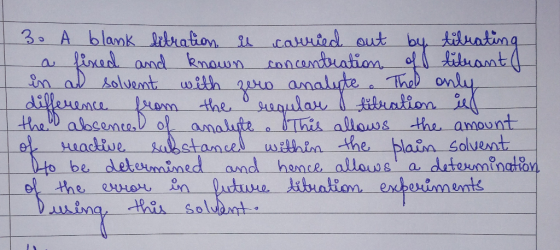 3 A blank tbration icauted out buy tiluat in a and knawn cancandbuation ofiuamt analute Tha only au Aoluent with ration suqul