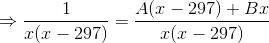 > A2 - 297) + BI (– 297) = 2(x – 297)