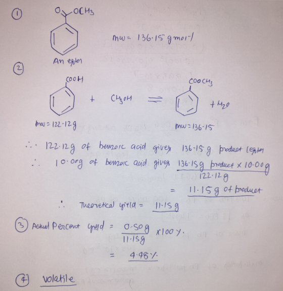 .ОСHs Mu 136-159mo1 An esten COOH CM + 122-129 mw 136-15 122-129 ot beorc acid give 136-15 g peduot (en 0.0rg ot bewoIc aud v