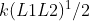 k(L1L2)^1/2