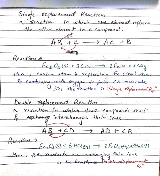 Single replacement Reaction a reaction in which one element replaces the other element in a compound - - A B tę. AC +B . Reac