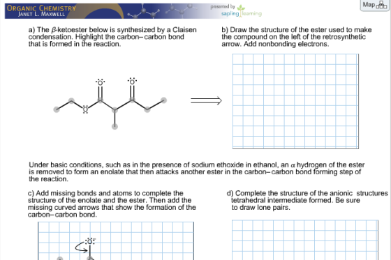 a) The ?-ketoester below is synthesized by a Clais