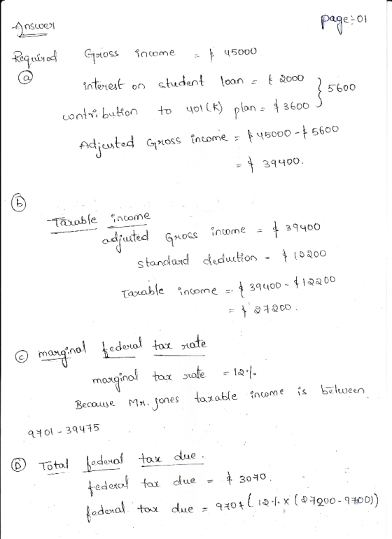 page-01 nowe Required Gross income = $ 45000 interest on student loan - € 2000 ) 15600 contribution to you(k) plan = $3600 )