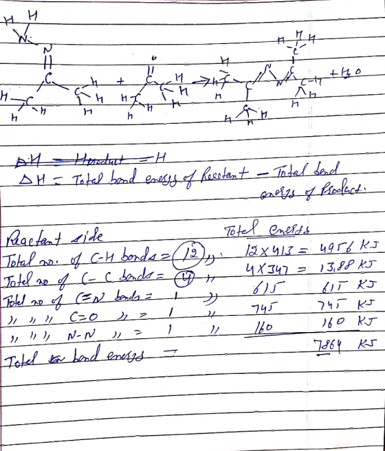 Fit A HO . h n h AHHundatH -DH = Total band energy of Reactant - Total band onerys of product I Reactant side Total enerds To