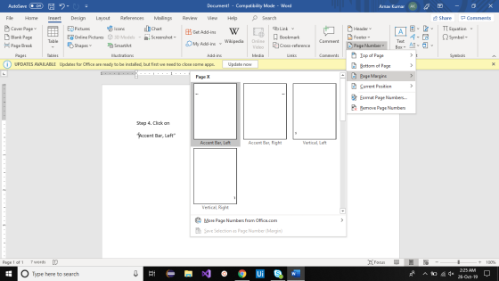 AutoSave Off H o- Document1 - Compatibility Mode - Word Arnav Kumar AKA - O X Share Comments TT Equation Symbol 7 Table File