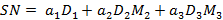 SN= a_D1 + a2D2M2 + azD3M,