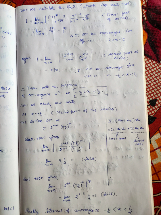 like ratio test) Now we calculate the limit (almost (-1) + 3 2 n+1 ( First passt of series), oh lim no I N12 (-1) n. 3 m 2 12