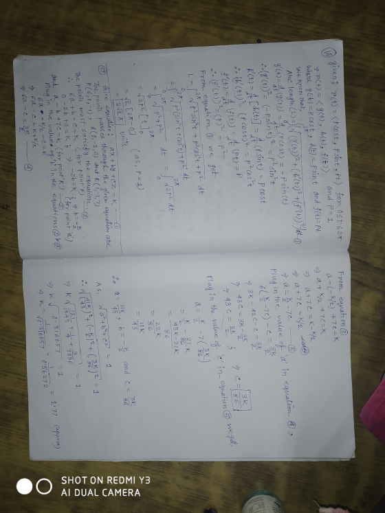 From equation ③ and P=1 20 a-(-K/2) +76K at k/2 +7C=K atrc =k-K/2 atte = k/2 hoy ☆a= k 7e Plug in the value of a in egration