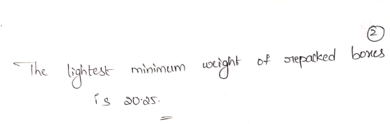 le. (2 minimun oeght of