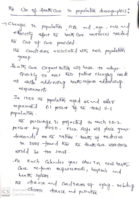 the Use of Health Gre in population demographics: Changes in populatim size and age, race an ethnicity affect the health Gre