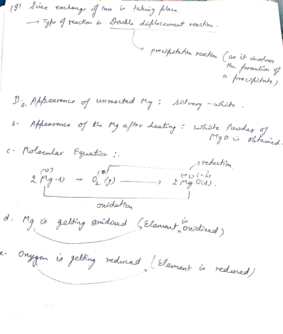 tahuiz plece 9ne emchany Ty reacion Orubl displacement reachon precspstaAin reche as it cnolre Ph formatin frrecpstate -white