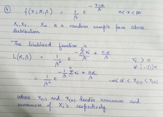 - 2-a © acrcpo -xa f(x; &if) , je X.X2 , . . . Xn is a random sample dishibulion The likelihood function is from above na L(&