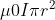 \mu0I\pi r^2