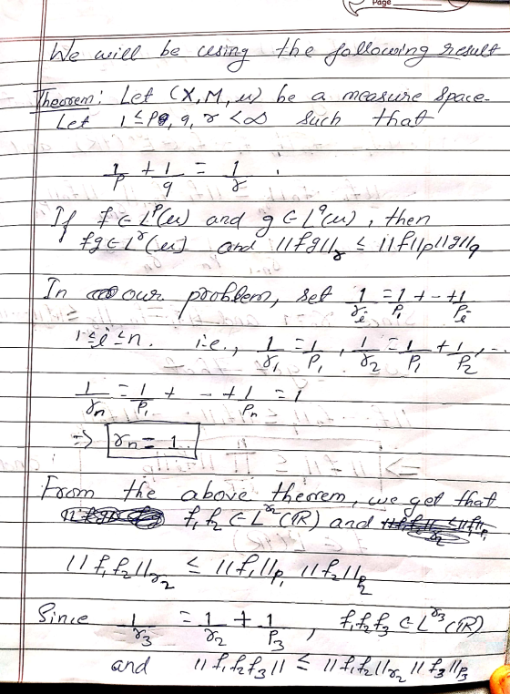 Page We will be ces cesing the following result Theorem: Let (X.Muy be a measure Space. that 12 Po, a g <S such 1 & ieg L = I