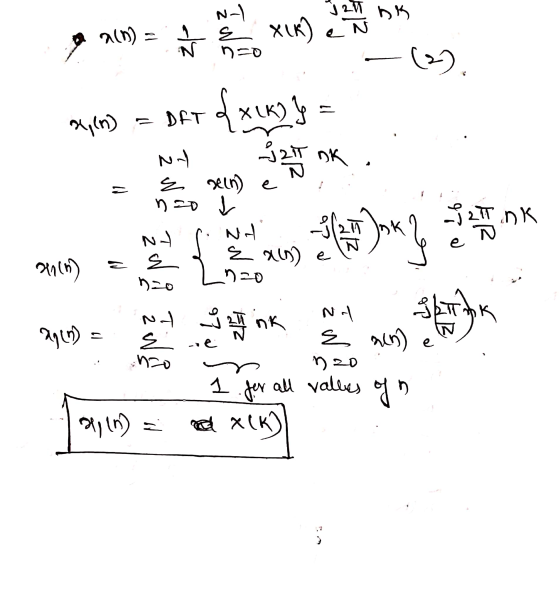 gan) = in e xK) --(03. My(n) = DFT X(K) = No 327 OK z e xeln) en - neo L Nt Pint -3(27)mk 2 -32TTOK ar(n) = { } { xD) e W ye