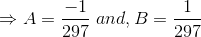 = A=7 and, B =