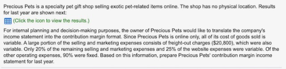 Precious Pets is a specialty pet gift shop selling exotic pet-related items online. The shop has no physical location. Result