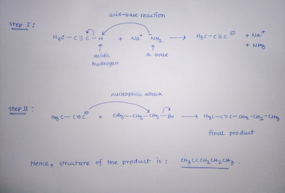acid-base reaction step I: Nat Ho - H3c-c Eco & Nat + NH3 fize-cec-H + 1 acidic hydrogen a base nucleophilic attack Step II u