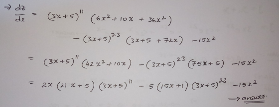 di = (3x+5) (6x2 +10% + 36x2) - - (3x+5) 23 (3x+ 5 + 72%) - 15x2 (3x+5) (42x2 +10%) - (22+5) 23 (75x+5) -15x2 - 2x (21 x+5)