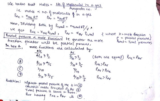A we We know that Moles = No. of Molecules in a gas Avaqardos no, s ie moles a no. of molecules of in a gas Prue = HERT PAY