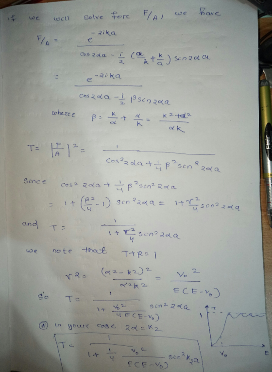 if we will solve for F/A we have ezika Coszda - senza a e-zika cosaLa - 1 psenaaa where ß ¥ a k2 tal? dk Flair T= 12 cos²2dat