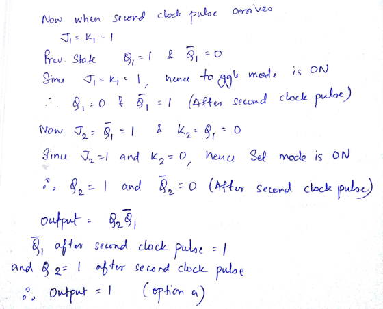 Now when Se uen clock pn ve Now T A 2 ginu Л., and K2-0 nen u See mode is on and 82- I b fur Seuord clock pulo Output = 1 on