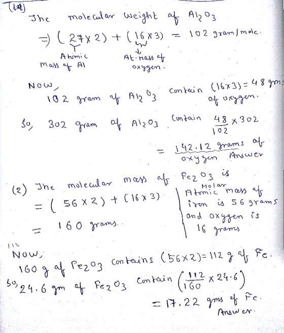 Jhe mole cal an eight AI2O3 ma A oxm (ntoin 48 x302 S302 am A120 Cmkain 0 2 Mo ar (e) 3he molealor me 16 ram Now, 160 21.6 x