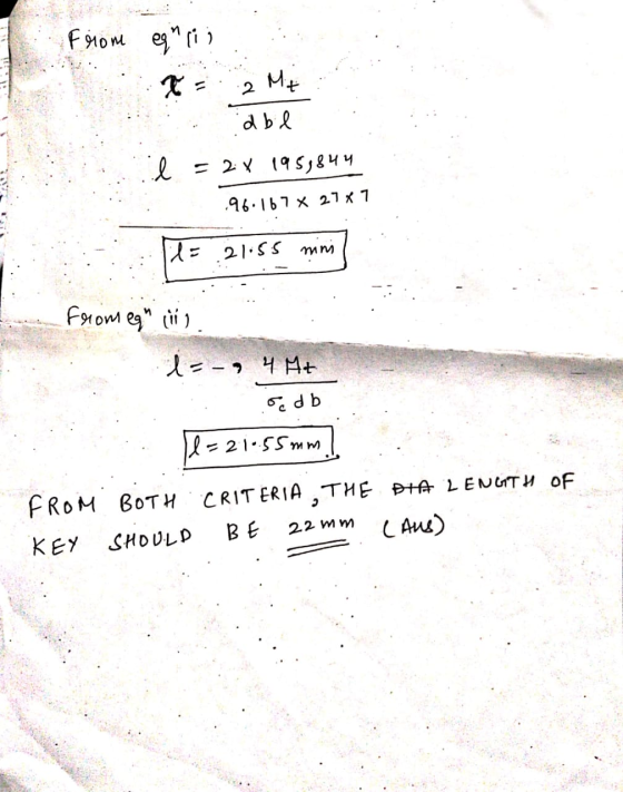From equili X = 2 Mt db l il = 2 X 1959844 96.167 x 27 x 7 1 l = 21.55 mni from eq lilil l=- 4 M+ se db l=21-55mm DPA LENGTH