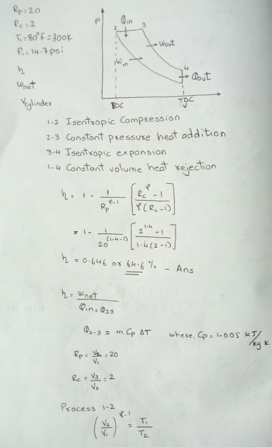p:20 PI Qin T, :80%; 300K Pups wout Wnet linde TDC BDC 丨-2 Ise topic Compsession 2-3 Constant Pressuse heat oddition 3-u Tsen