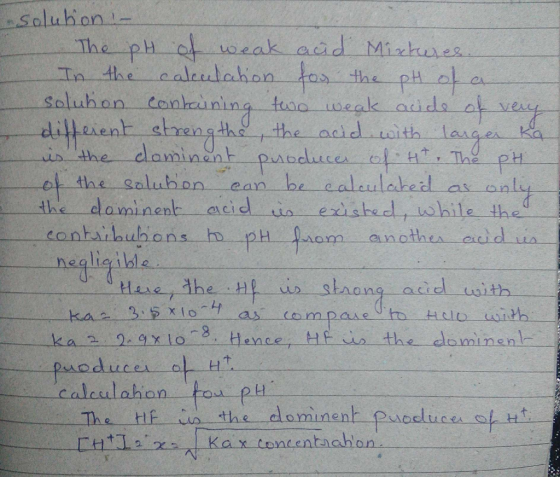 In the caleulahon dittenent-stren유thyt the acid-with-larga 01-the-sallinon-ean be calculate clas only dhe pH o the daminent a